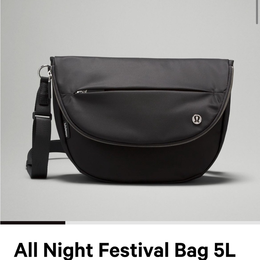 lululemon athletica Black All Night Festival Bag 5L